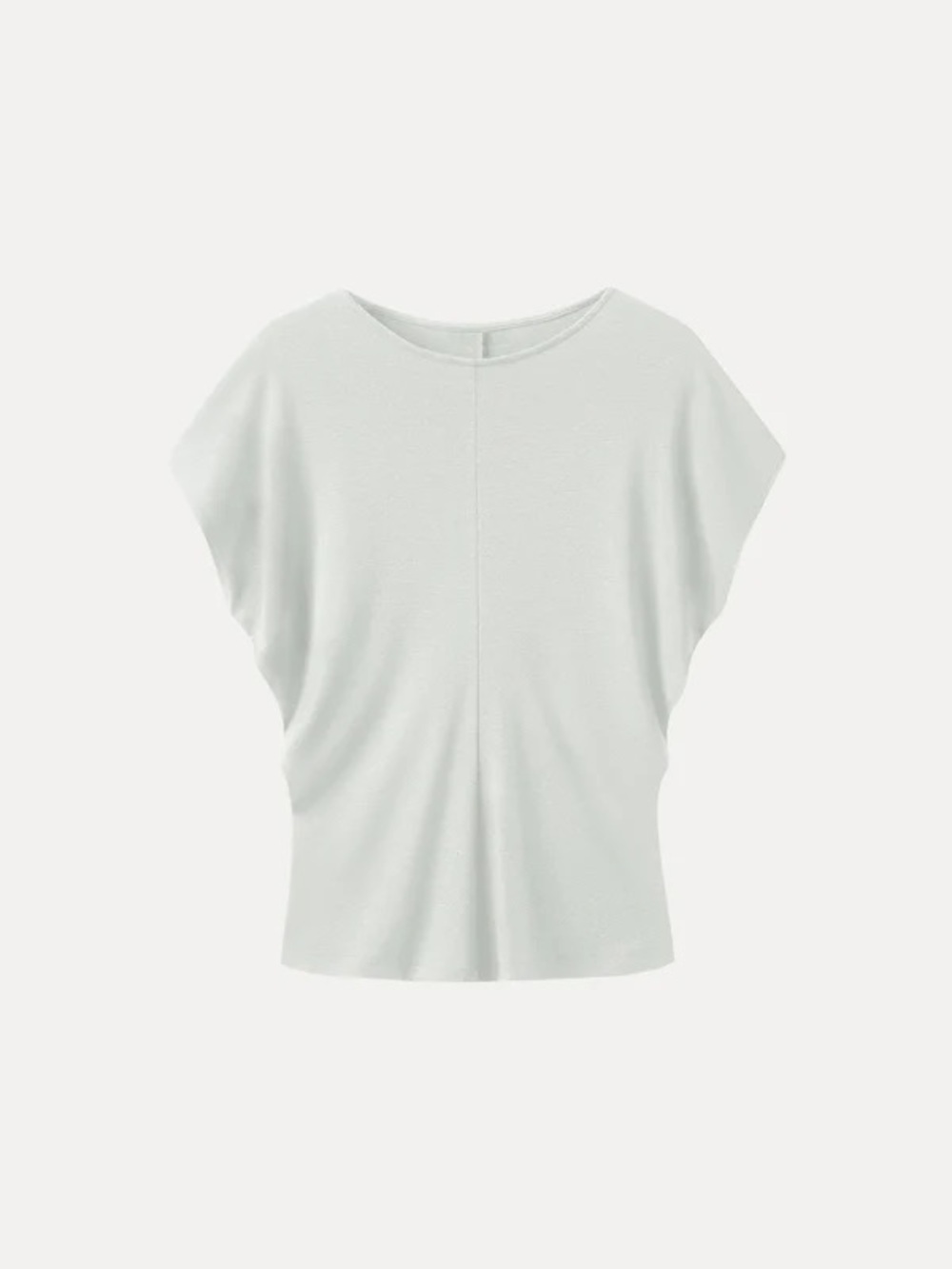 OGL Linen-Blend Round Neck Relaxed Summer Top